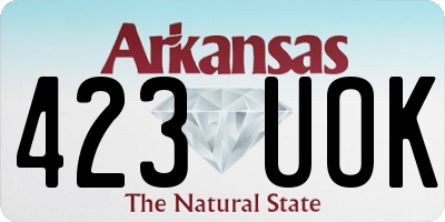 AR license plate 423UOK
