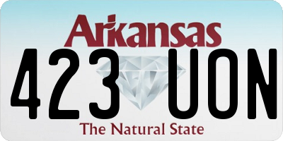 AR license plate 423UON