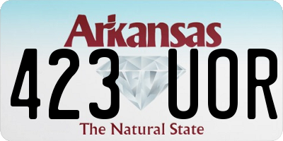 AR license plate 423UOR