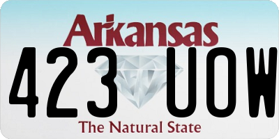 AR license plate 423UOW