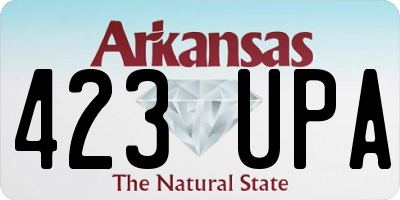AR license plate 423UPA