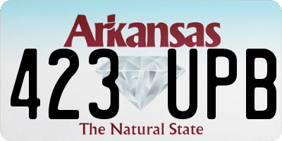 AR license plate 423UPB