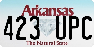 AR license plate 423UPC