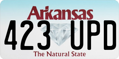 AR license plate 423UPD