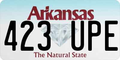 AR license plate 423UPE