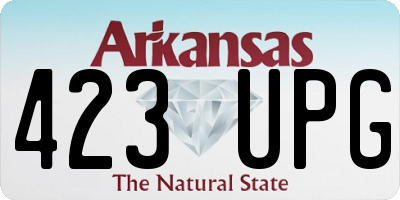 AR license plate 423UPG