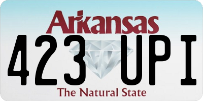 AR license plate 423UPI