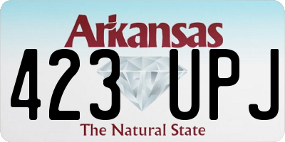 AR license plate 423UPJ