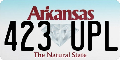 AR license plate 423UPL