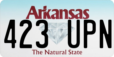 AR license plate 423UPN