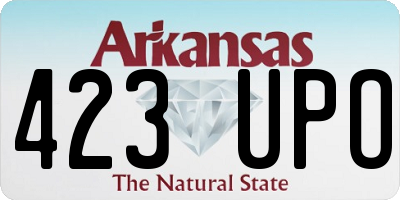 AR license plate 423UPO