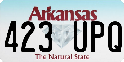 AR license plate 423UPQ