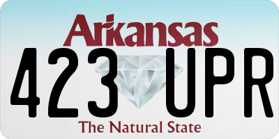 AR license plate 423UPR