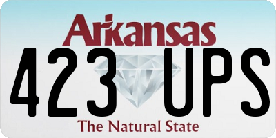 AR license plate 423UPS