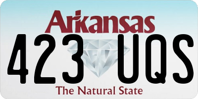 AR license plate 423UQS