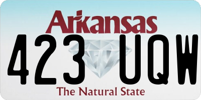 AR license plate 423UQW
