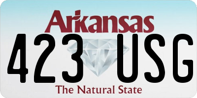 AR license plate 423USG