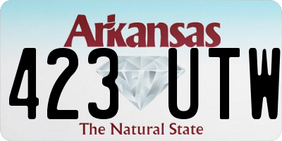 AR license plate 423UTW