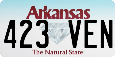 AR license plate 423VEN
