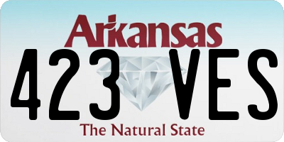 AR license plate 423VES