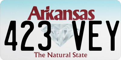 AR license plate 423VEY