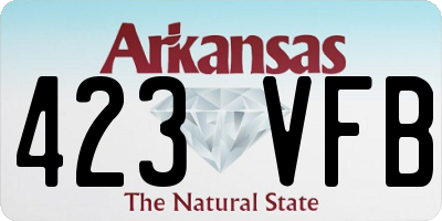 AR license plate 423VFB