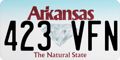AR license plate 423VFN
