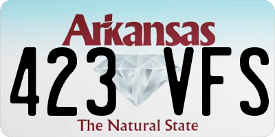 AR license plate 423VFS