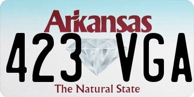 AR license plate 423VGA