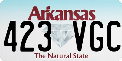 AR license plate 423VGC