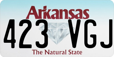 AR license plate 423VGJ