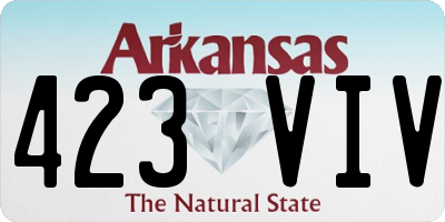 AR license plate 423VIV
