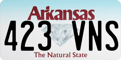 AR license plate 423VNS