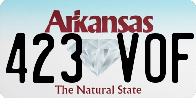 AR license plate 423VOF