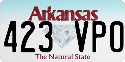 AR license plate 423VPO