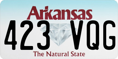 AR license plate 423VQG