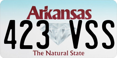 AR license plate 423VSS