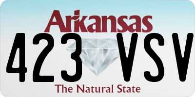 AR license plate 423VSV