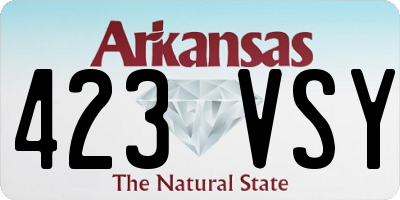 AR license plate 423VSY