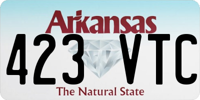 AR license plate 423VTC