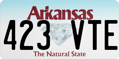 AR license plate 423VTE