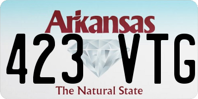 AR license plate 423VTG