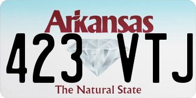 AR license plate 423VTJ