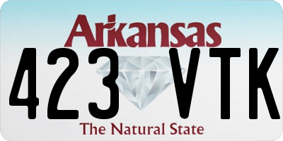 AR license plate 423VTK