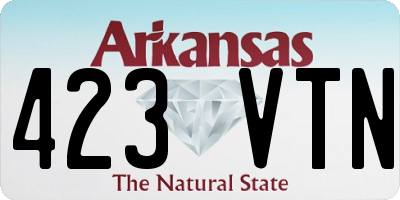 AR license plate 423VTN