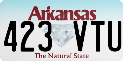 AR license plate 423VTU