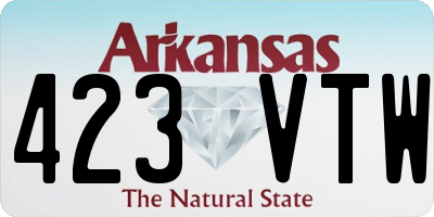 AR license plate 423VTW