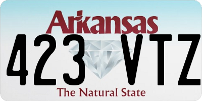 AR license plate 423VTZ