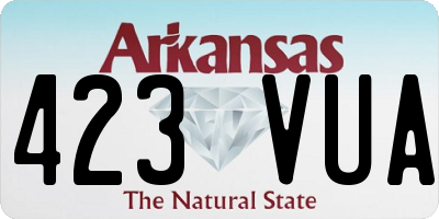 AR license plate 423VUA