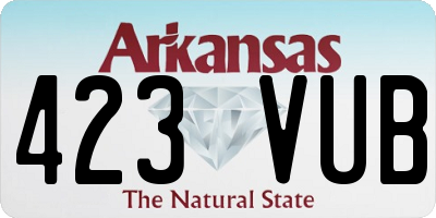 AR license plate 423VUB